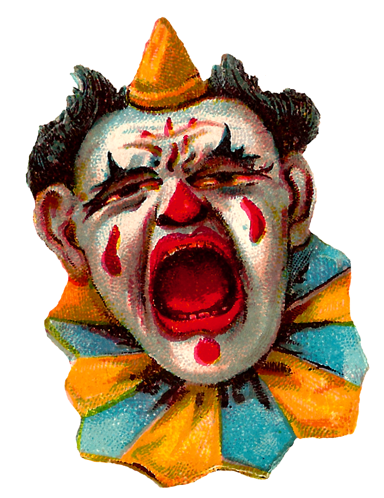 clown antique images vintage clip art funny circus clowns costume images #39837