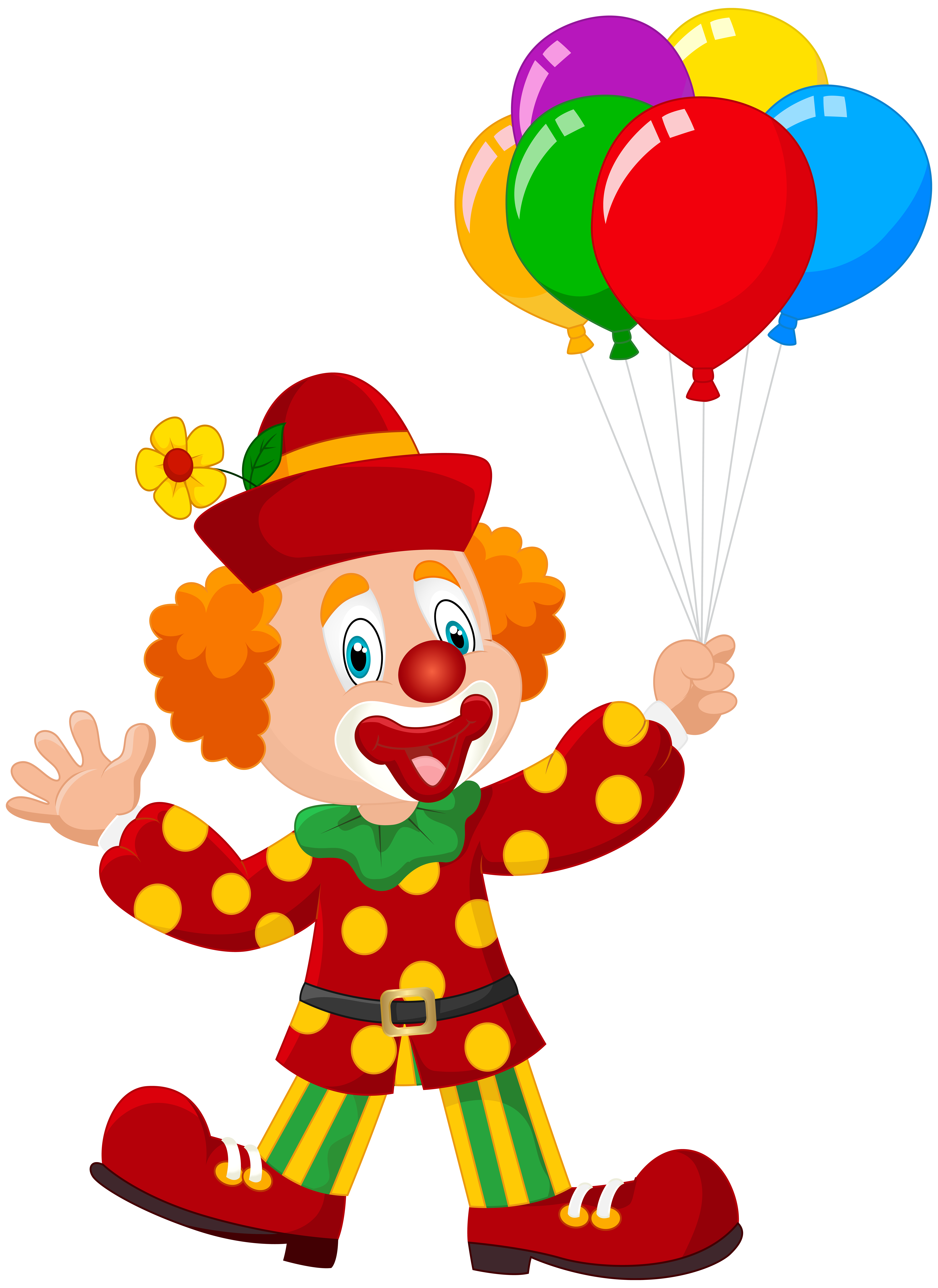 clown with balloons transparent images #39825