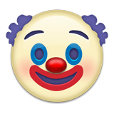 clown emoji transparent clipart