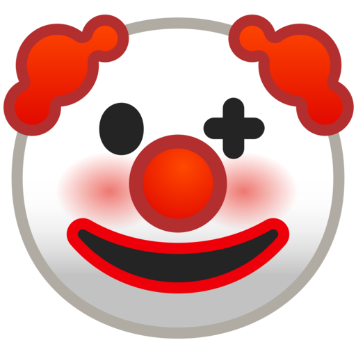 clown face emoji hd transparent icon