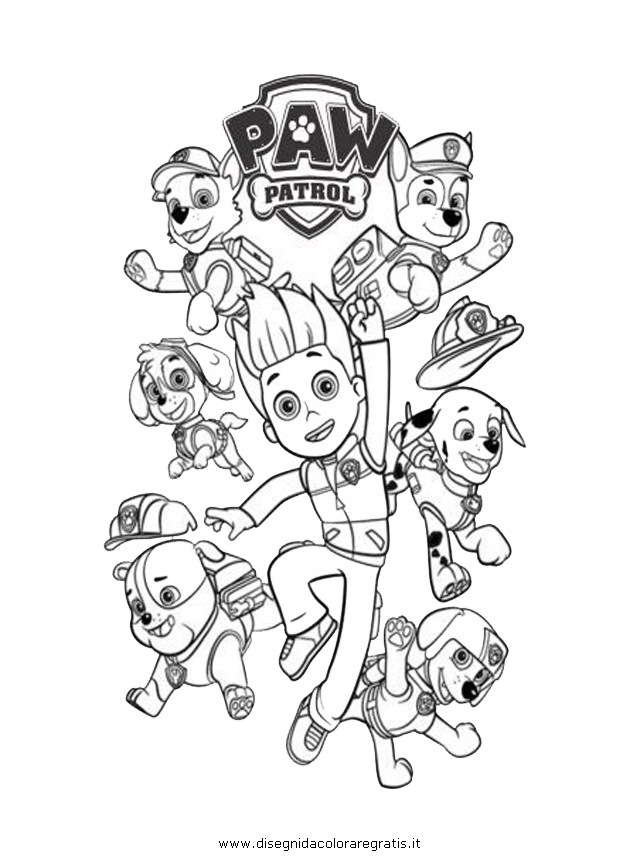 coloring pages of paw patrol team image #2647