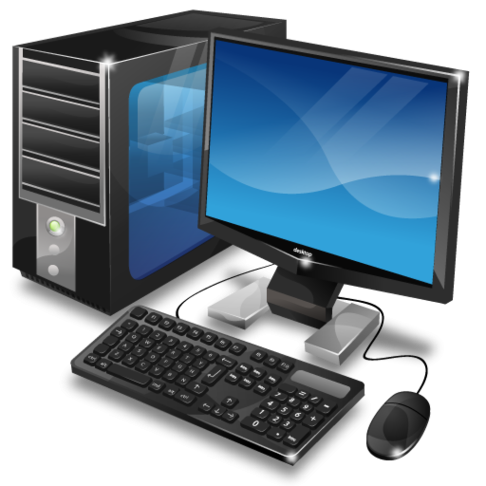 computer png transparent, case, keyboard, mouse, monitor 11079