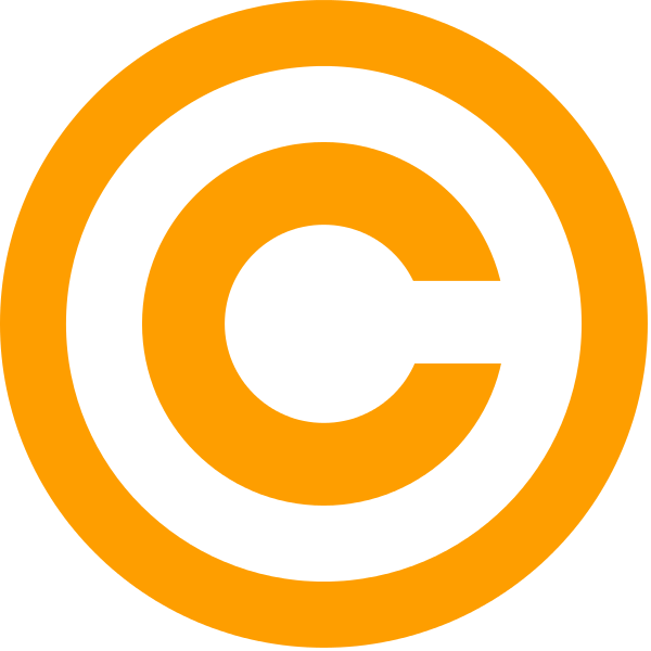 orange copyright symbol for website icon #28790