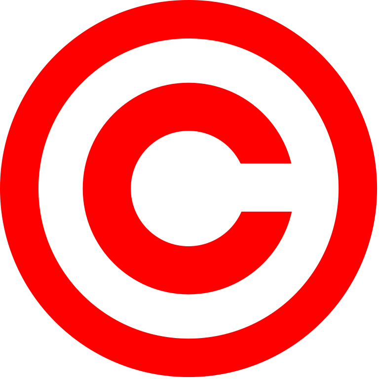 red symbol of copyright png image #28784