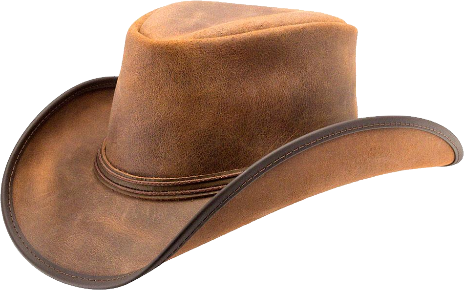 real nice leather cowboy hat png #42002