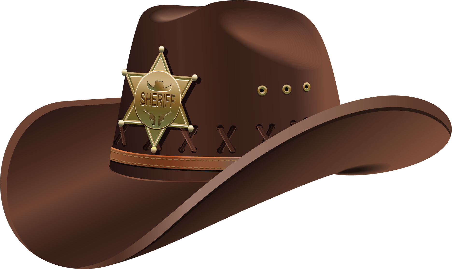 sheriff hat clipart brown picture download #42017