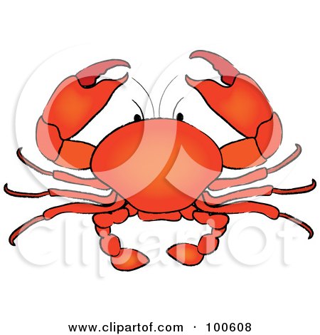 royalty red crab clipart illustrations vector 34986