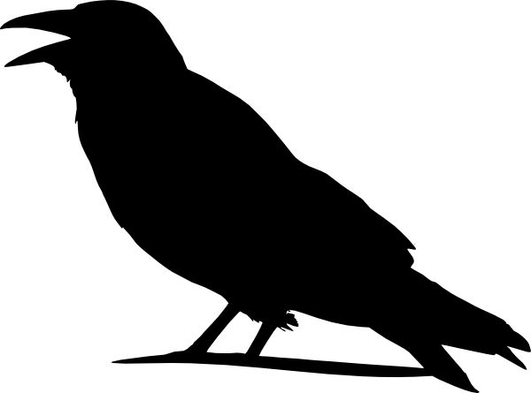 silhouette pattern crow clip art #27606