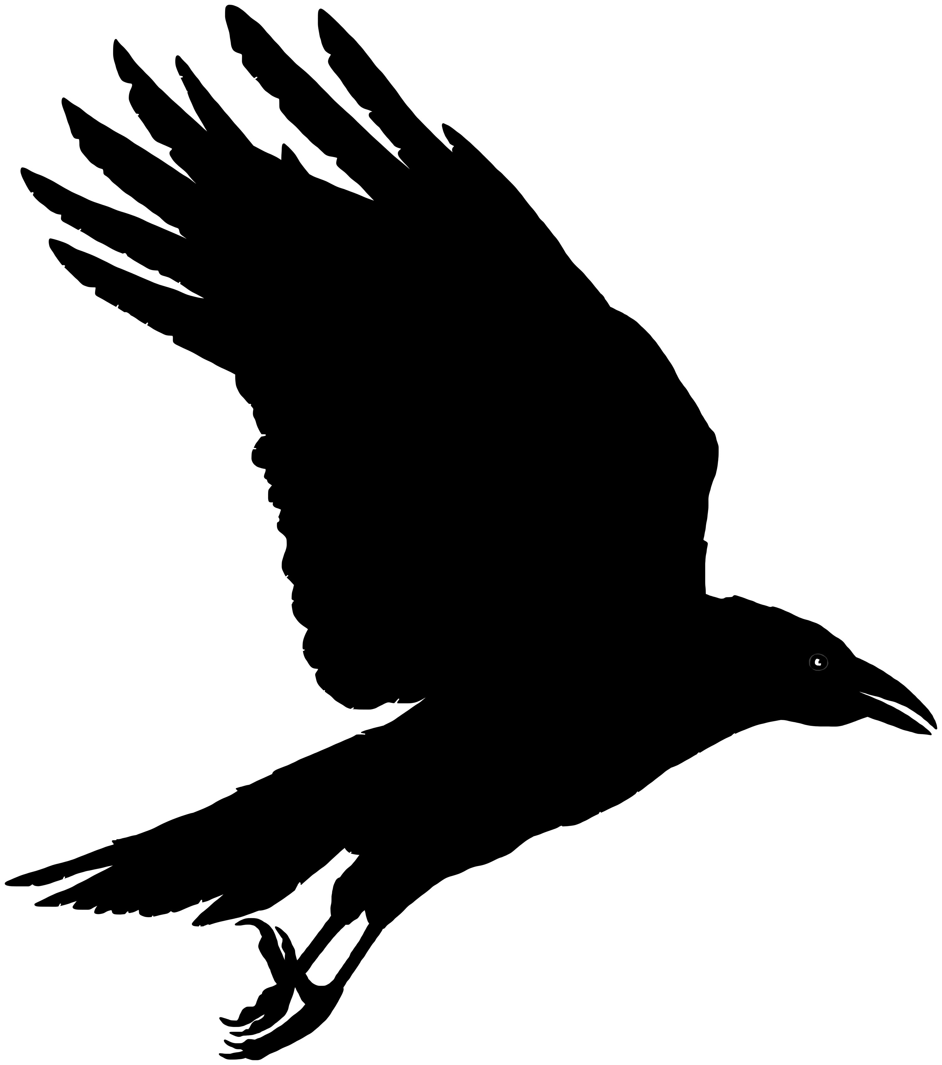 raven black silhouette shape download clipart #27626