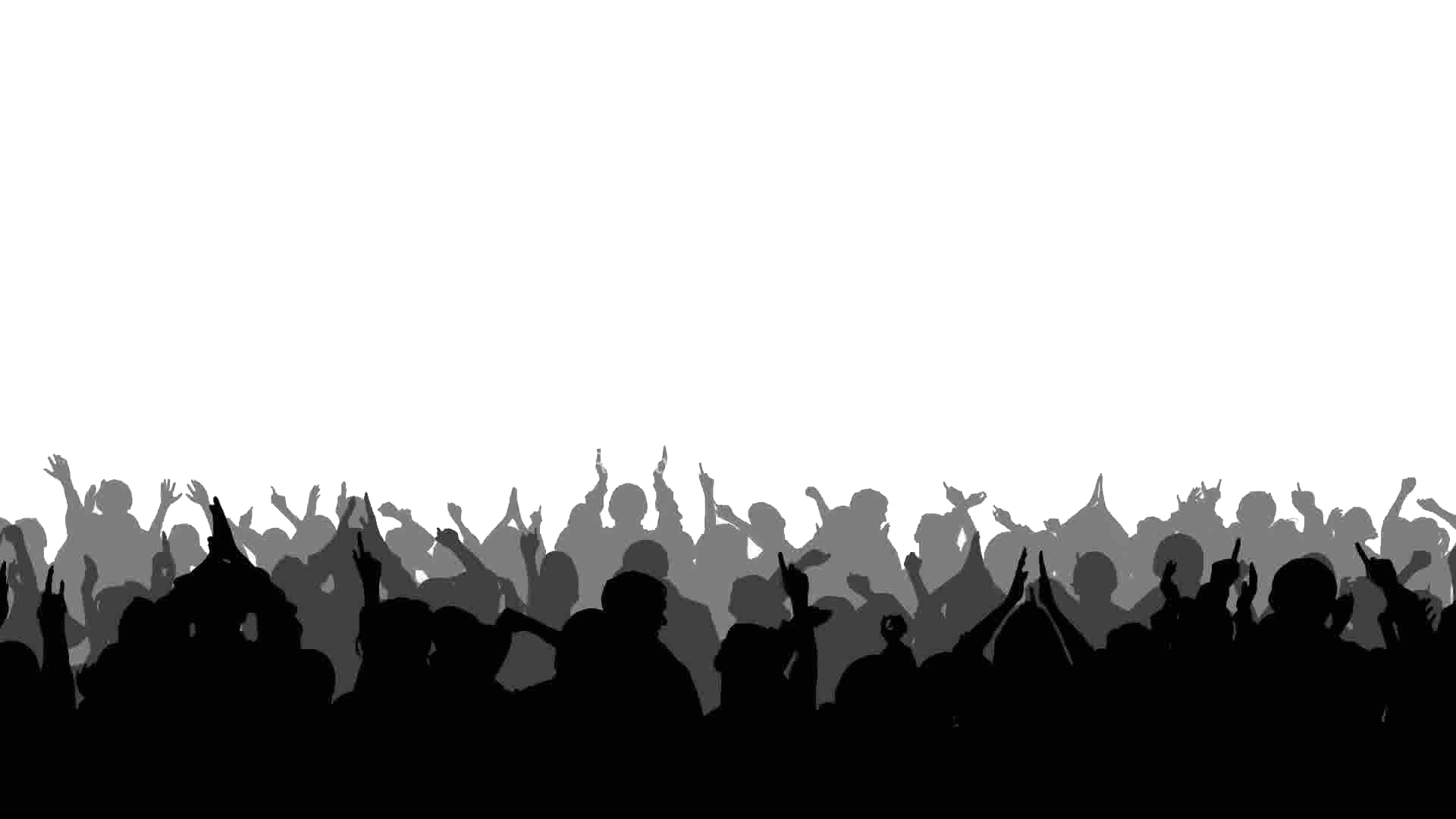 concert crowd silhouette png #27582