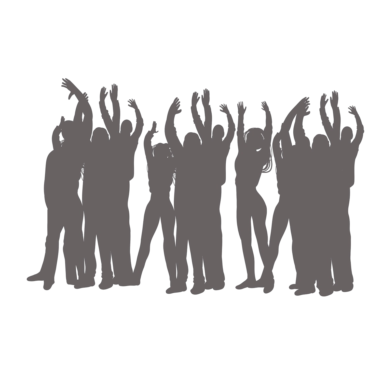 crowd silhouette png