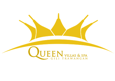 crown queen villas and spa golden hd logo #211