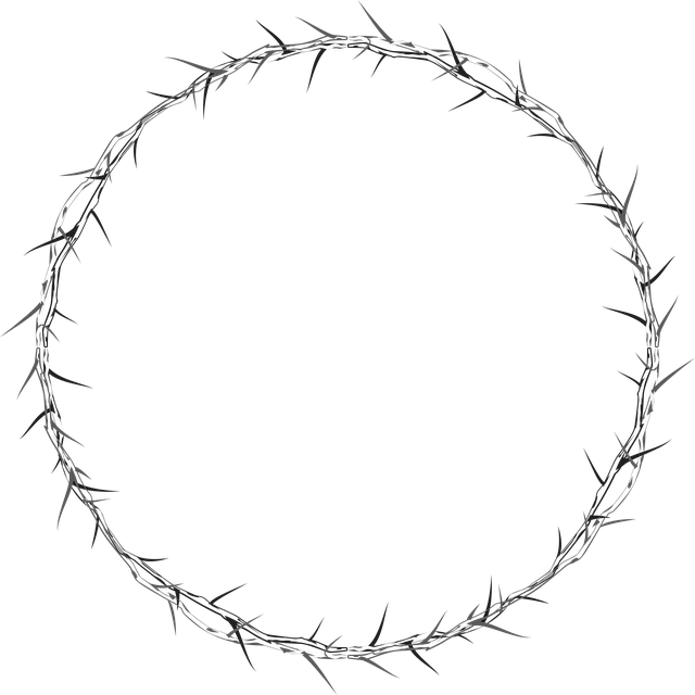 crown of thorns crown thorns circle frame vector graphic pixabay #36038