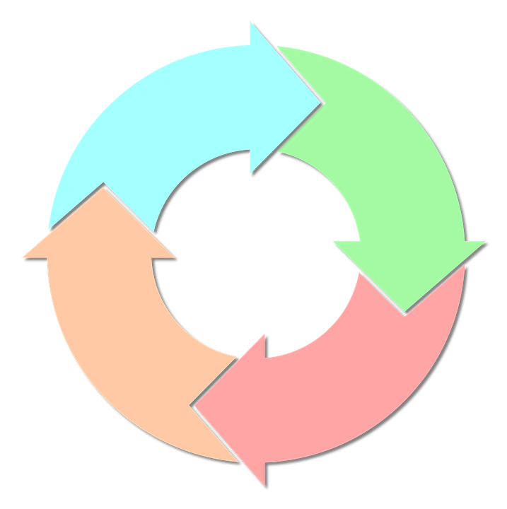 vector graphic cycle phase change process #14832