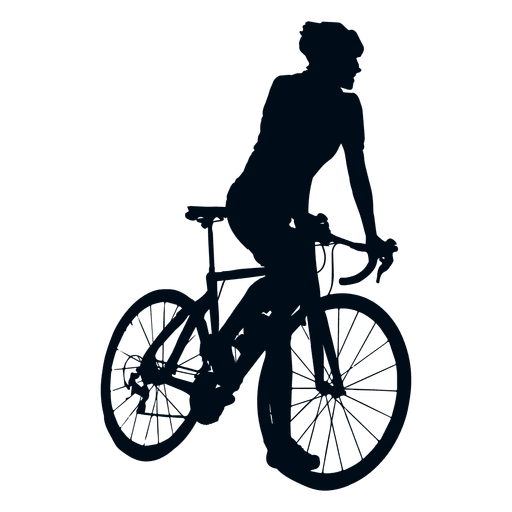 cyclist climbing silhouette transparent png svg vector #30716