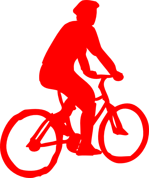 cyclist icon red clip art clkerm vector clip art online royalty domain #30740
