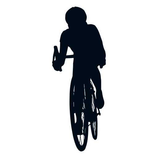 cyclist, man cycling silhouette transparent png svg vector #30736