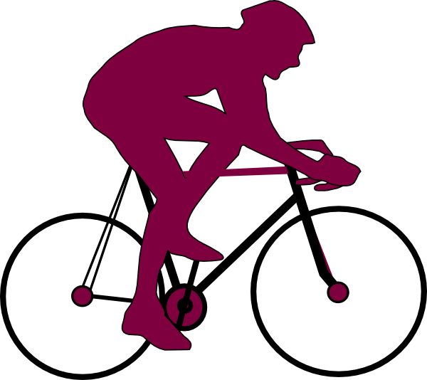 purple cyclist icon clip art clkerm vector clip art online royalty domain #30742