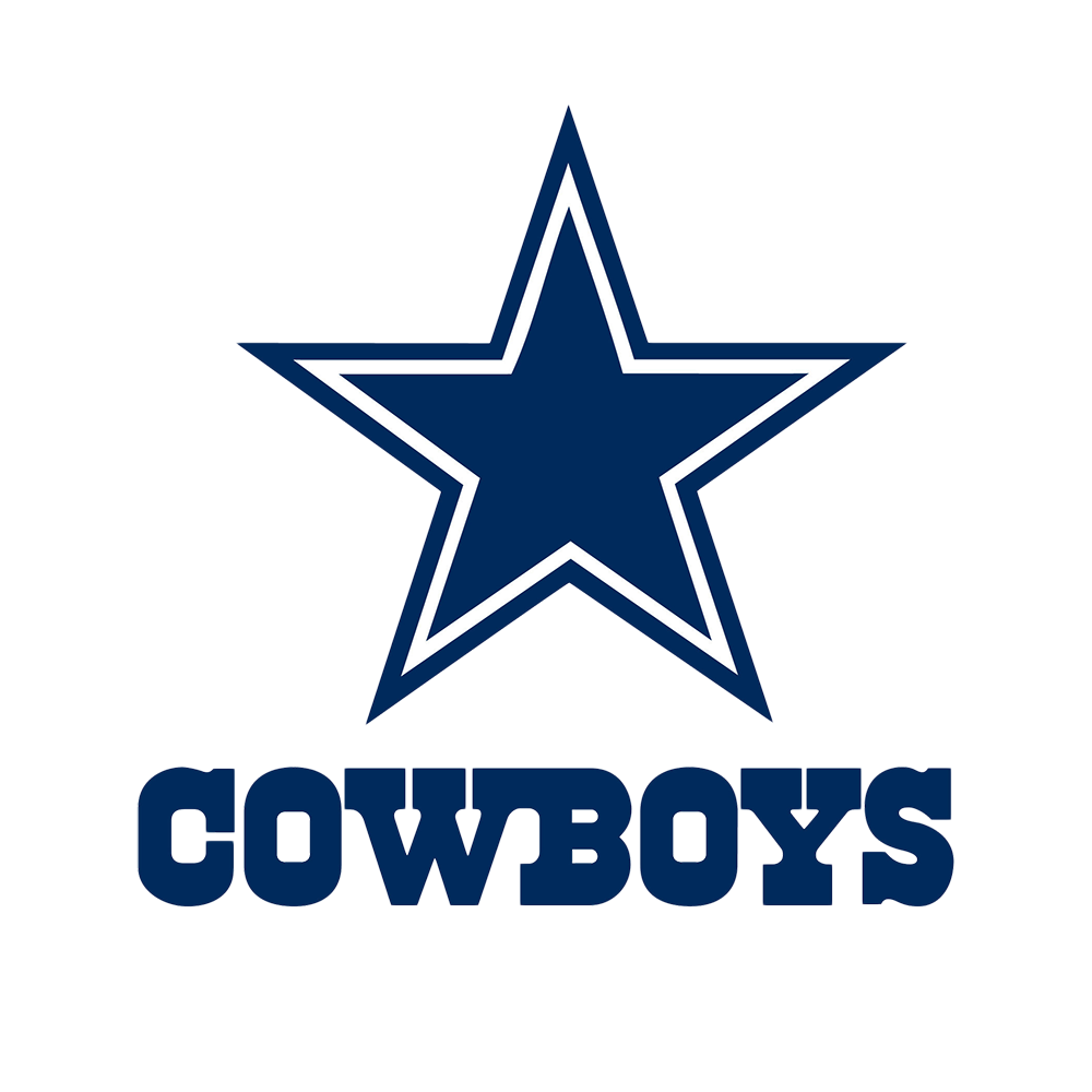 dallas cowboys star emblem with text logo transparent #1073