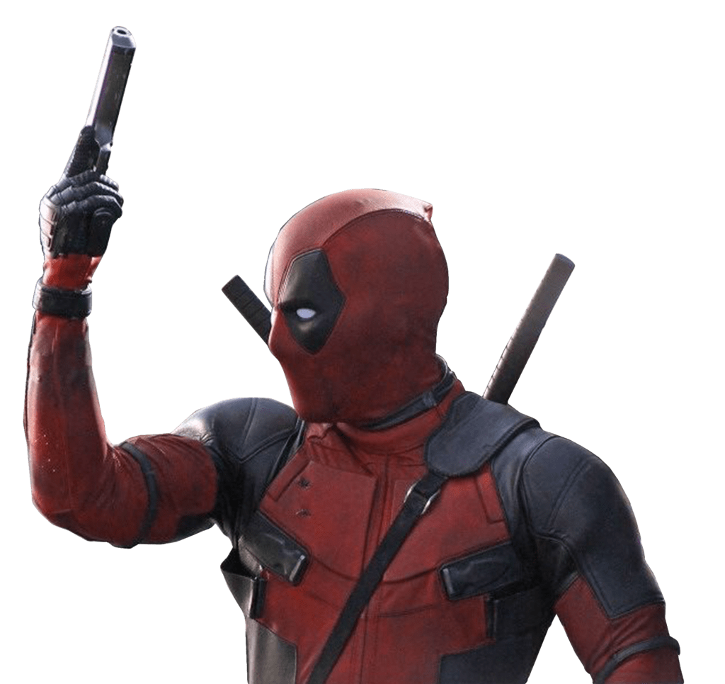 deadpool holding gun transparent png stickpng #14392