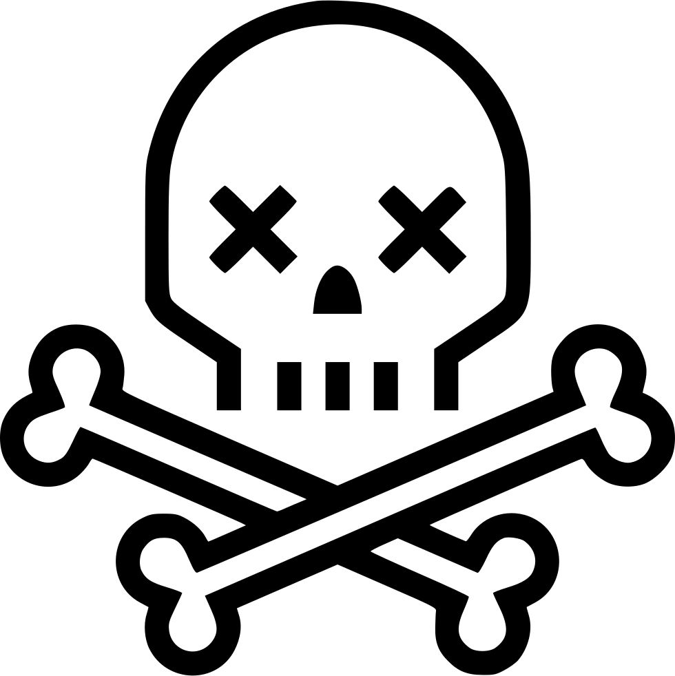 skull crossbones skeleton death svg png icon download #36613