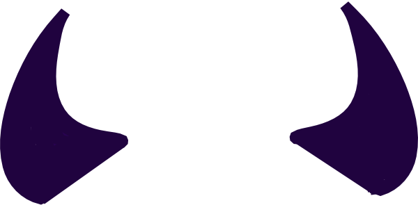 purple devil horns clip art clkerm vector clip art #35750