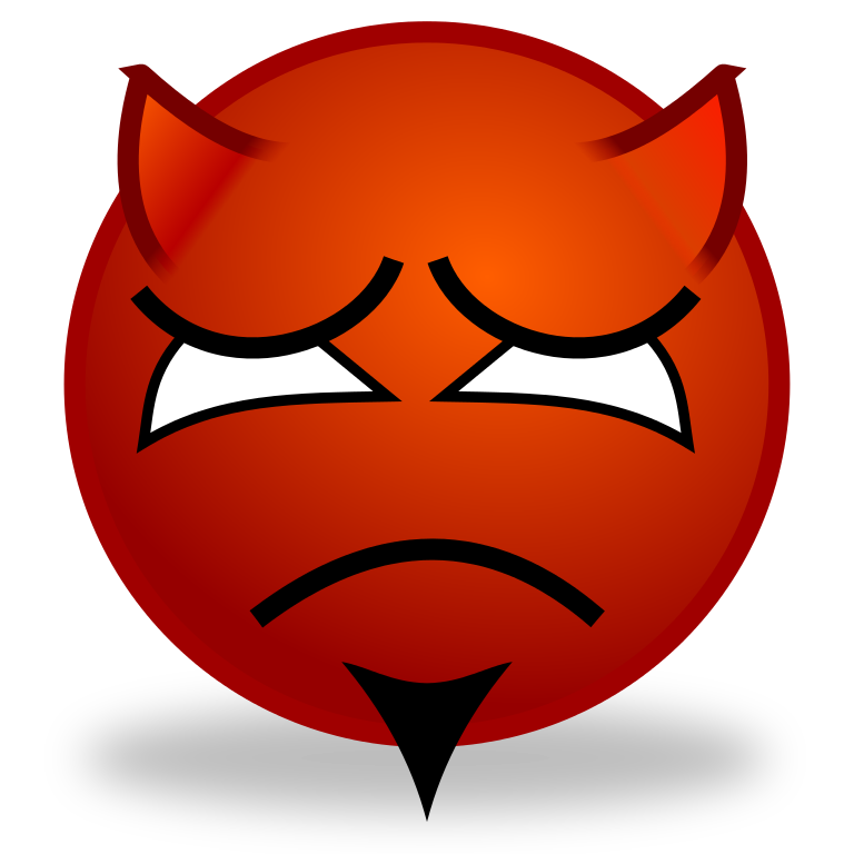 smiley devil sad png transparent #35248