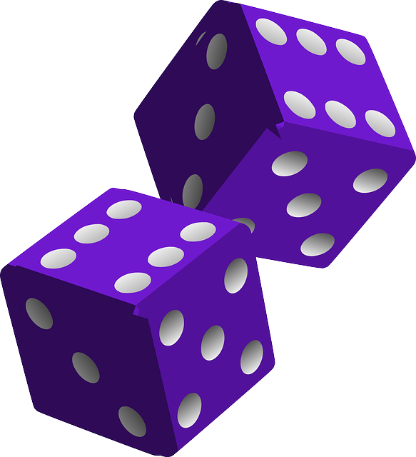 vector graphic dice die purple game play image pixabay #30543