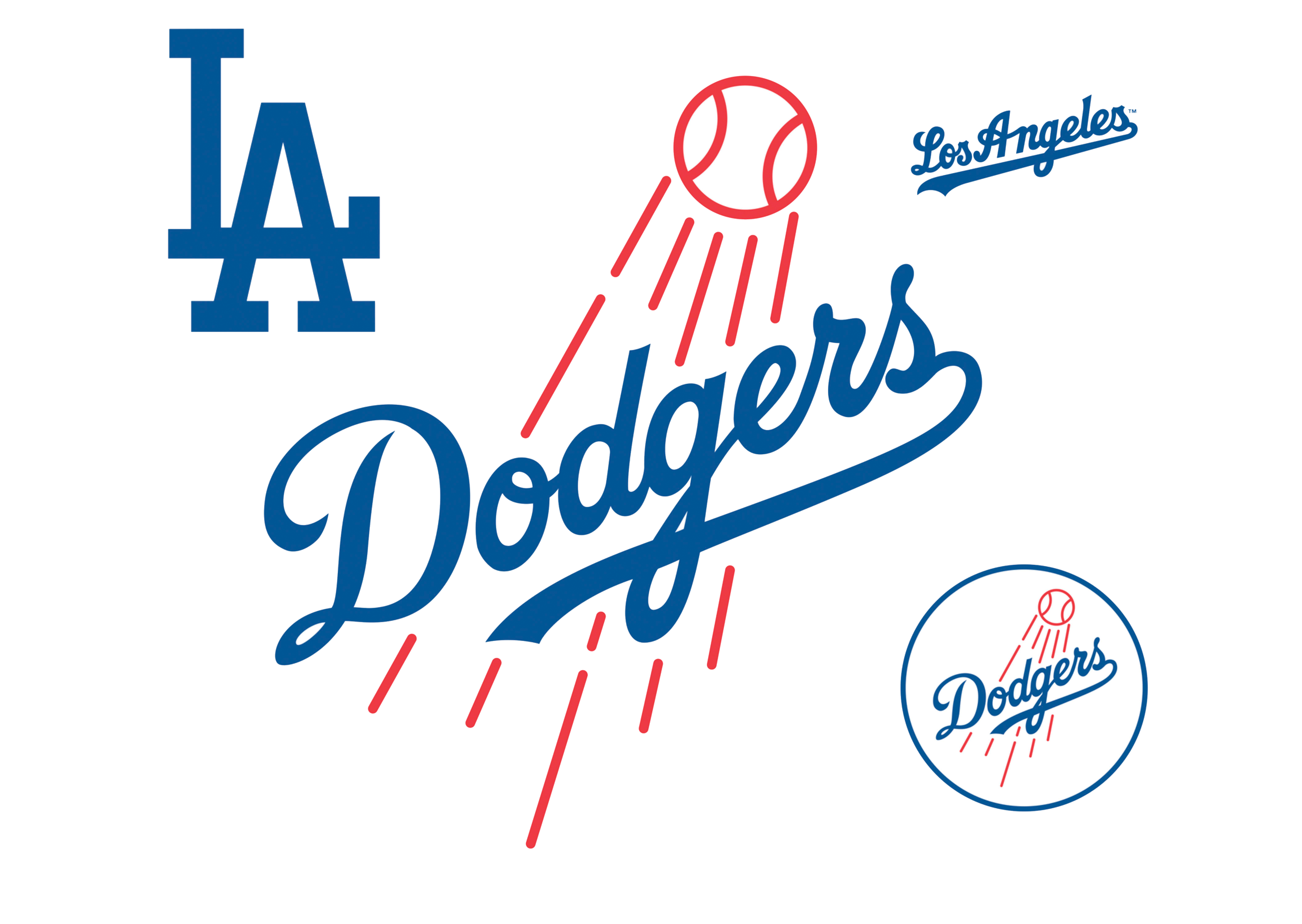 LOS ANGELES DODGERS Logo Wall Art Baseball Mlb  Etsy