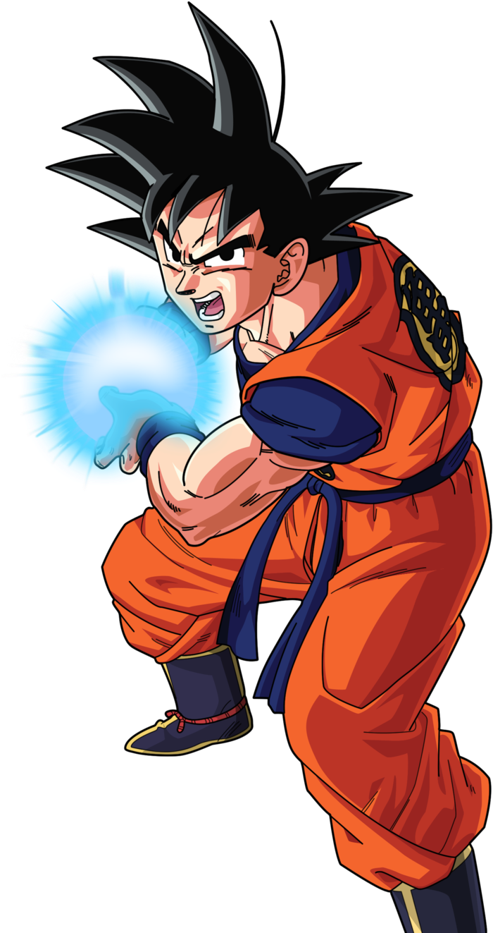 blue fire ball with goku transparent image png #42699