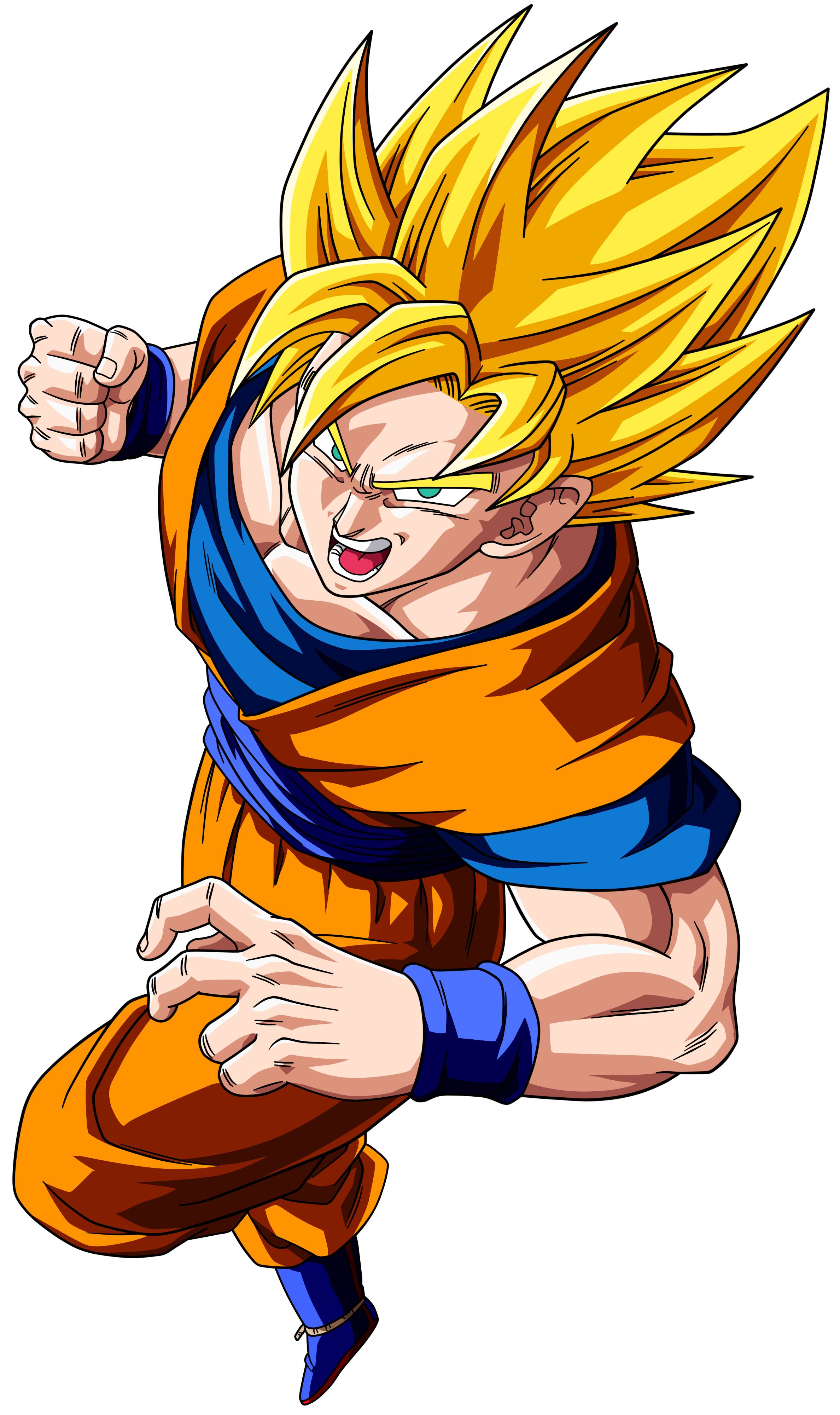 download dragon ball yellow hair goku png #42695