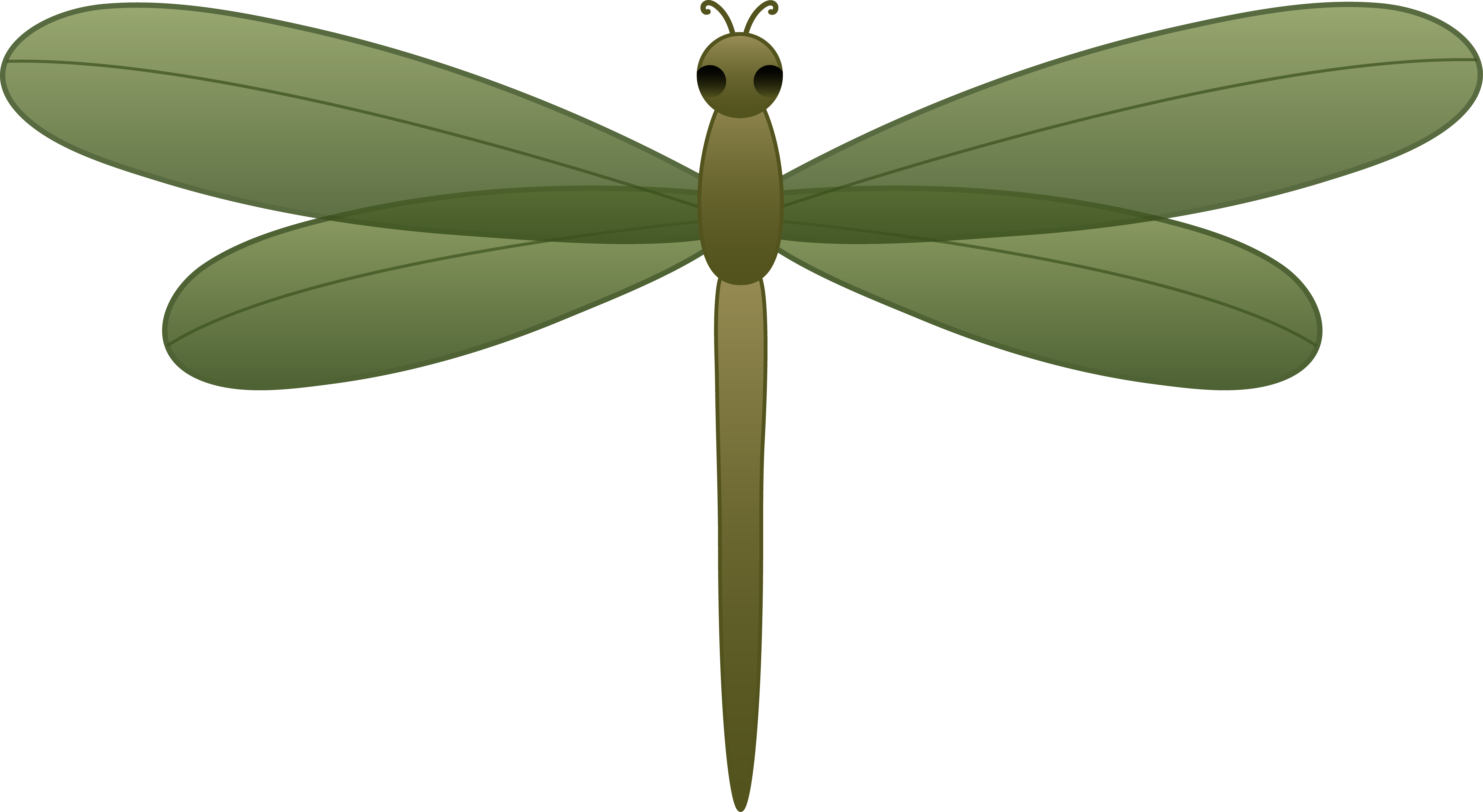 cute green dragonfly download clip art #39387