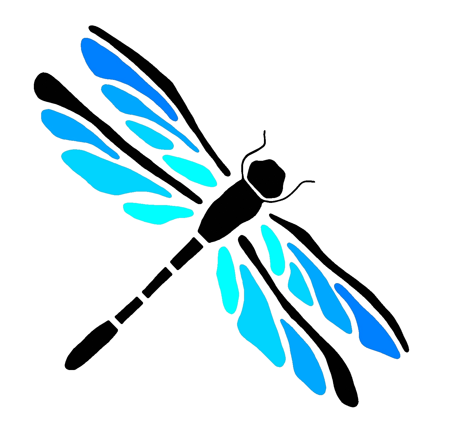 dragonfly blue vector photo #39366