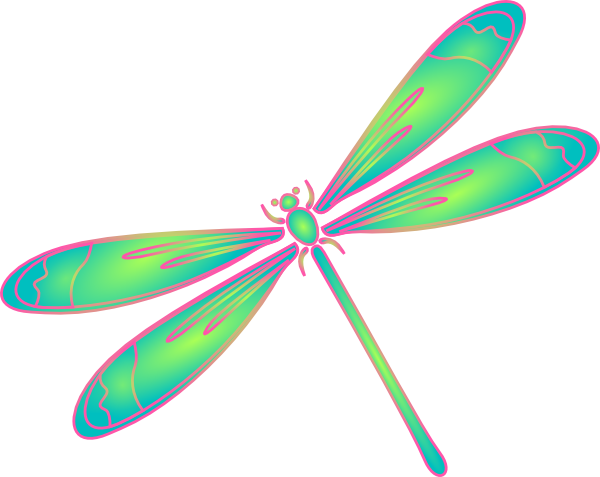 dragonfly photos flight blue green pink clipart #39380