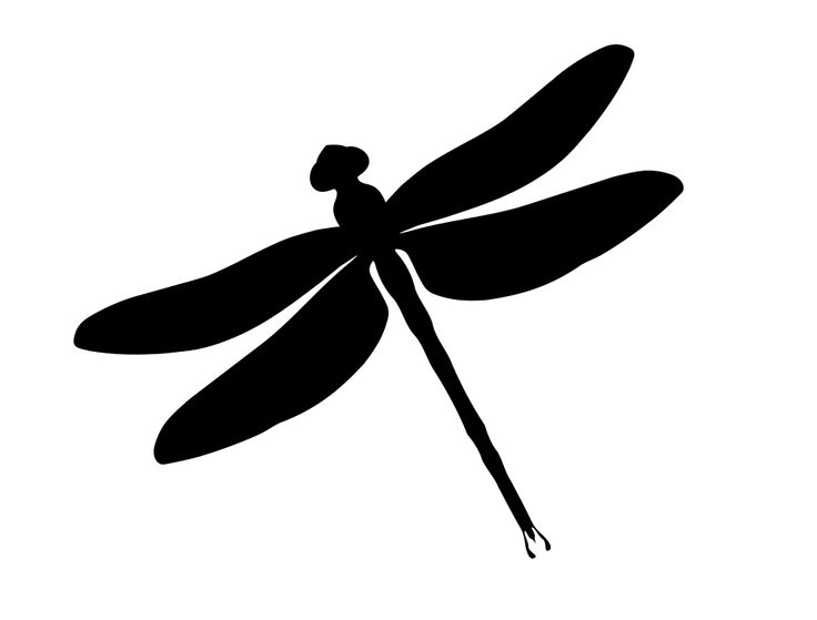 dragonfly silhouette vector clipart illustration #39378