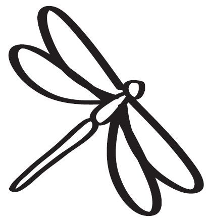 dragonfly vector outline #39384