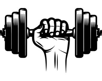 dumbbell clipart etsy #35683