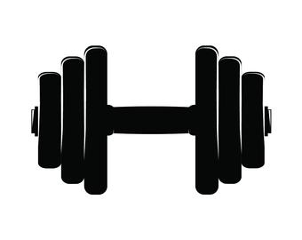 dumbbell weight training svg etsy #35675