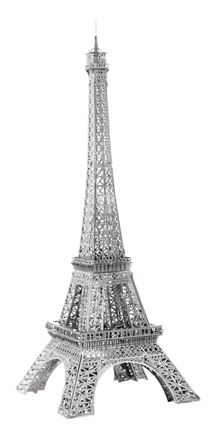 eiffel tower, fascinations metal earth metal model diy kits 18024
