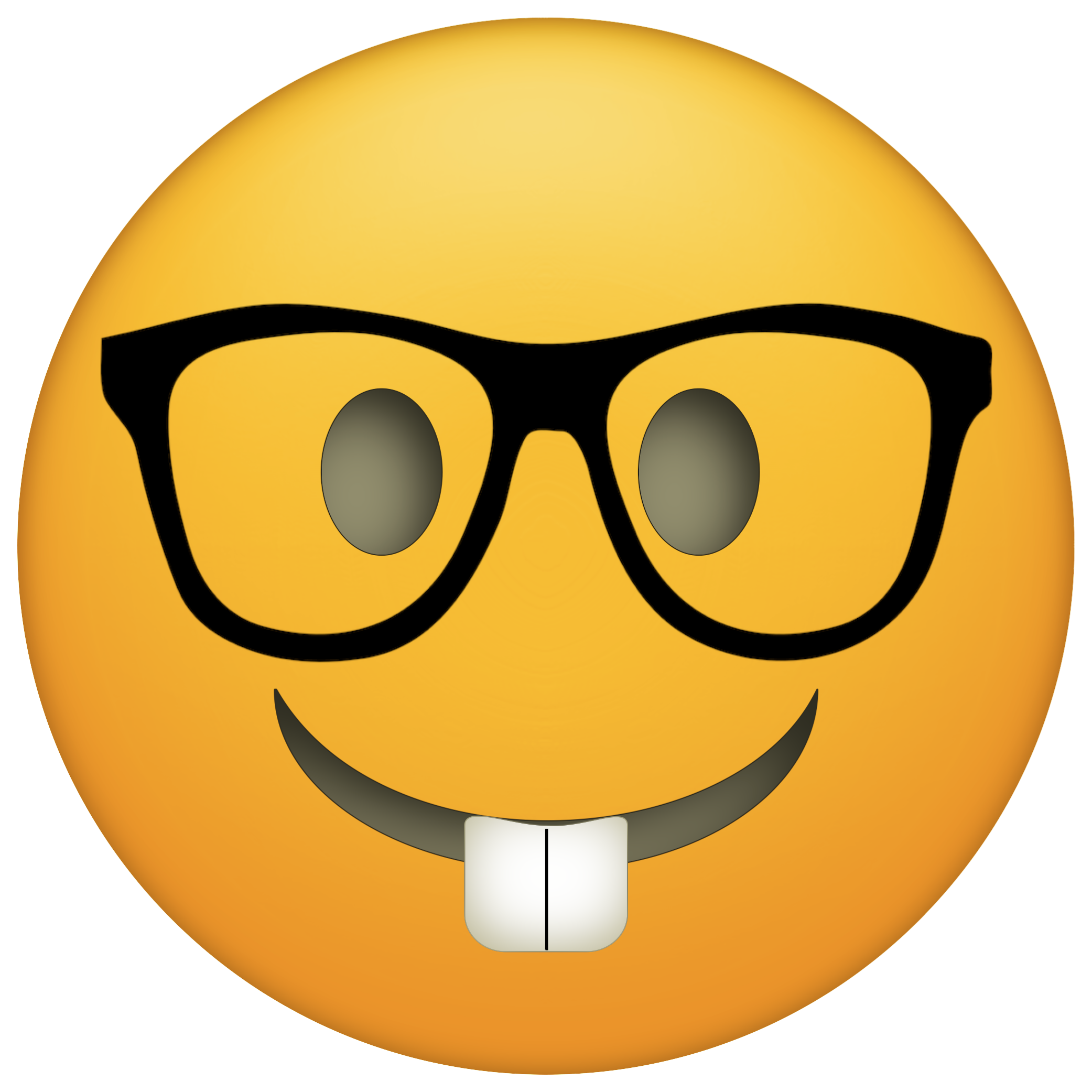 glasses, teeth, happy emoji #8018