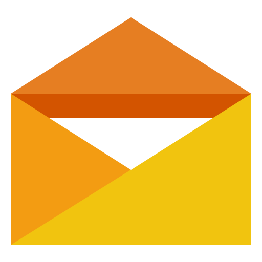 orange opened envelope letter mail icons and #22254