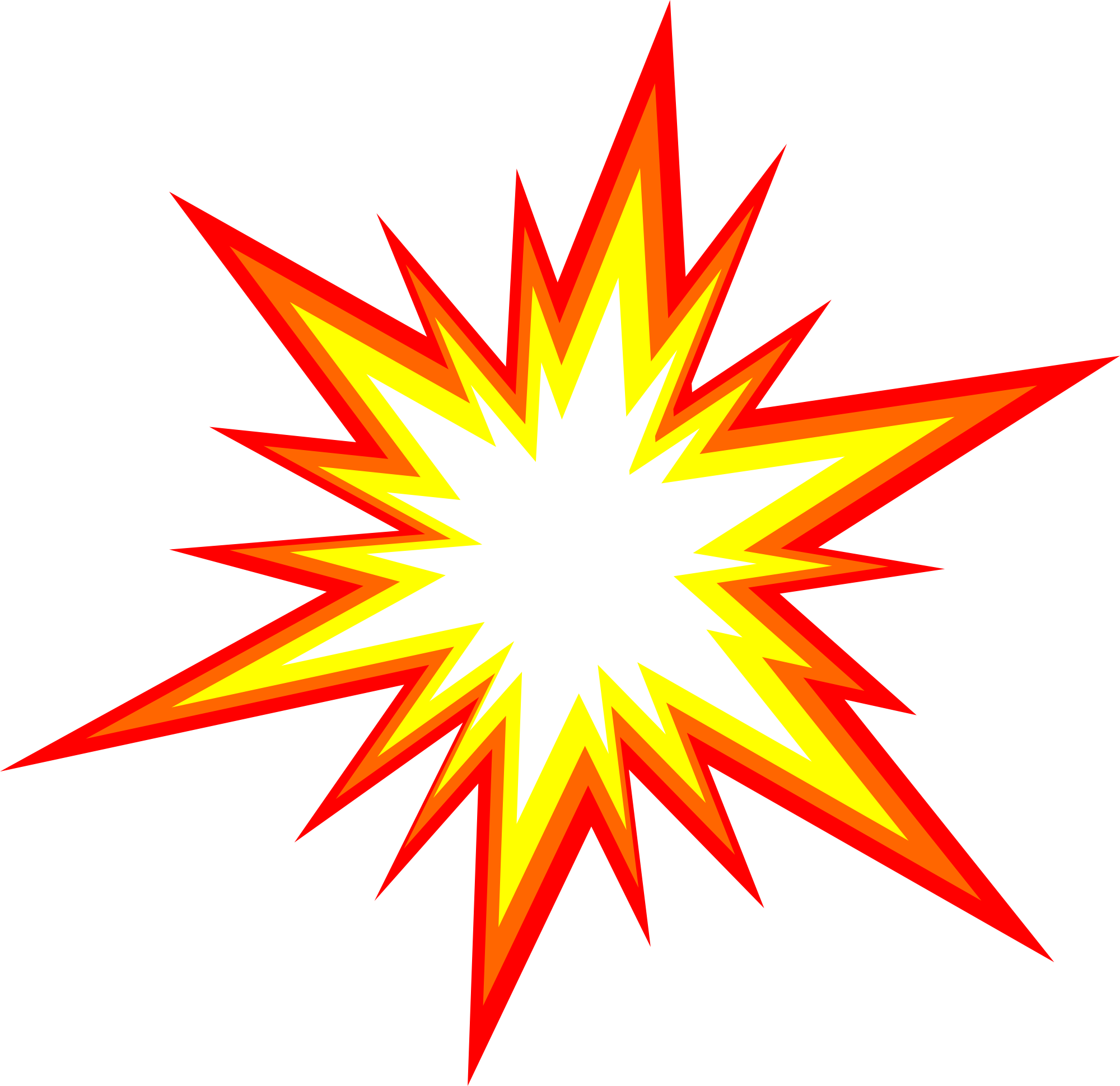 clipart starburst explosion comic vector png transparent #14272