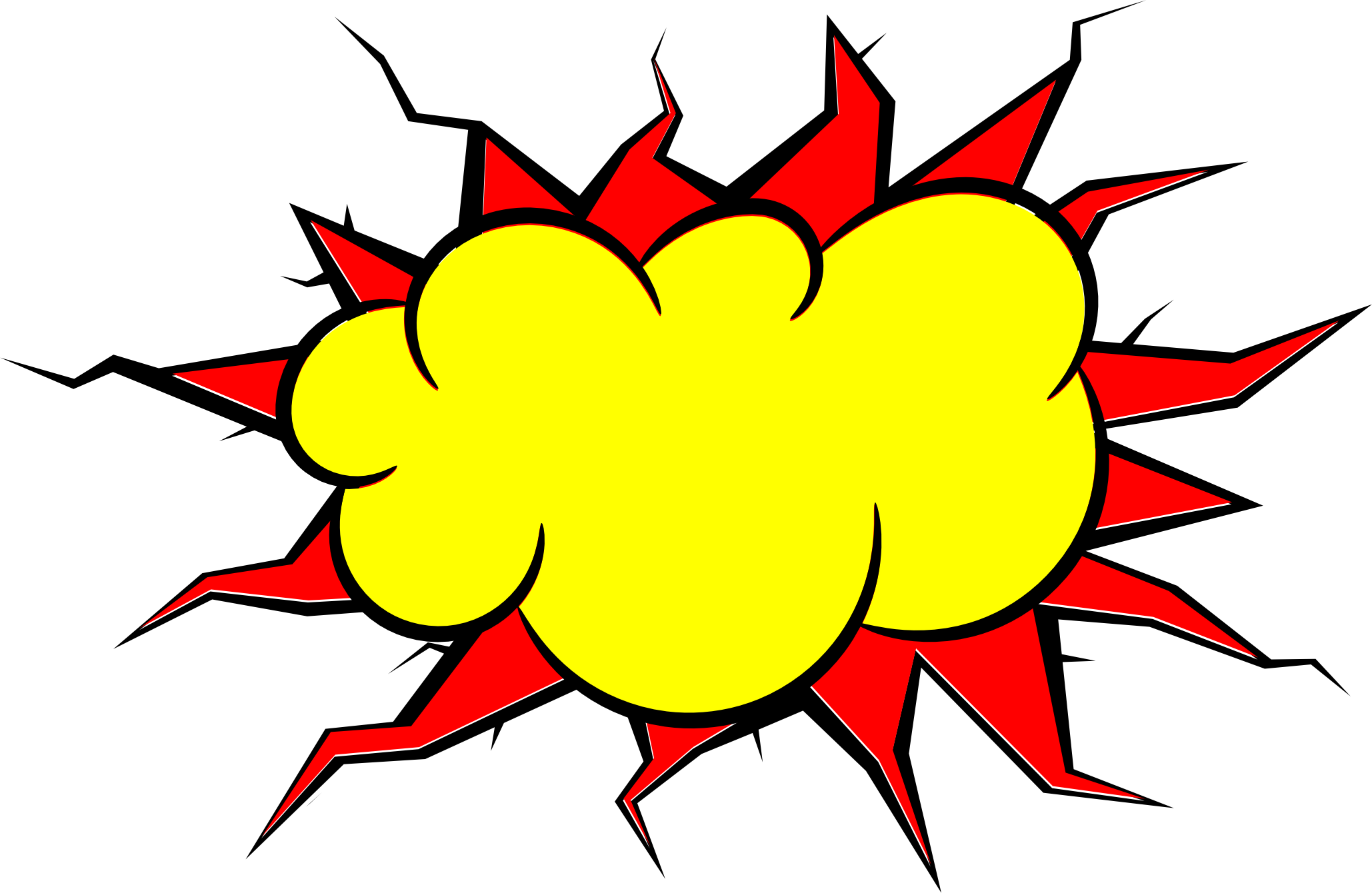 comic explosion bubble png transparent #14291