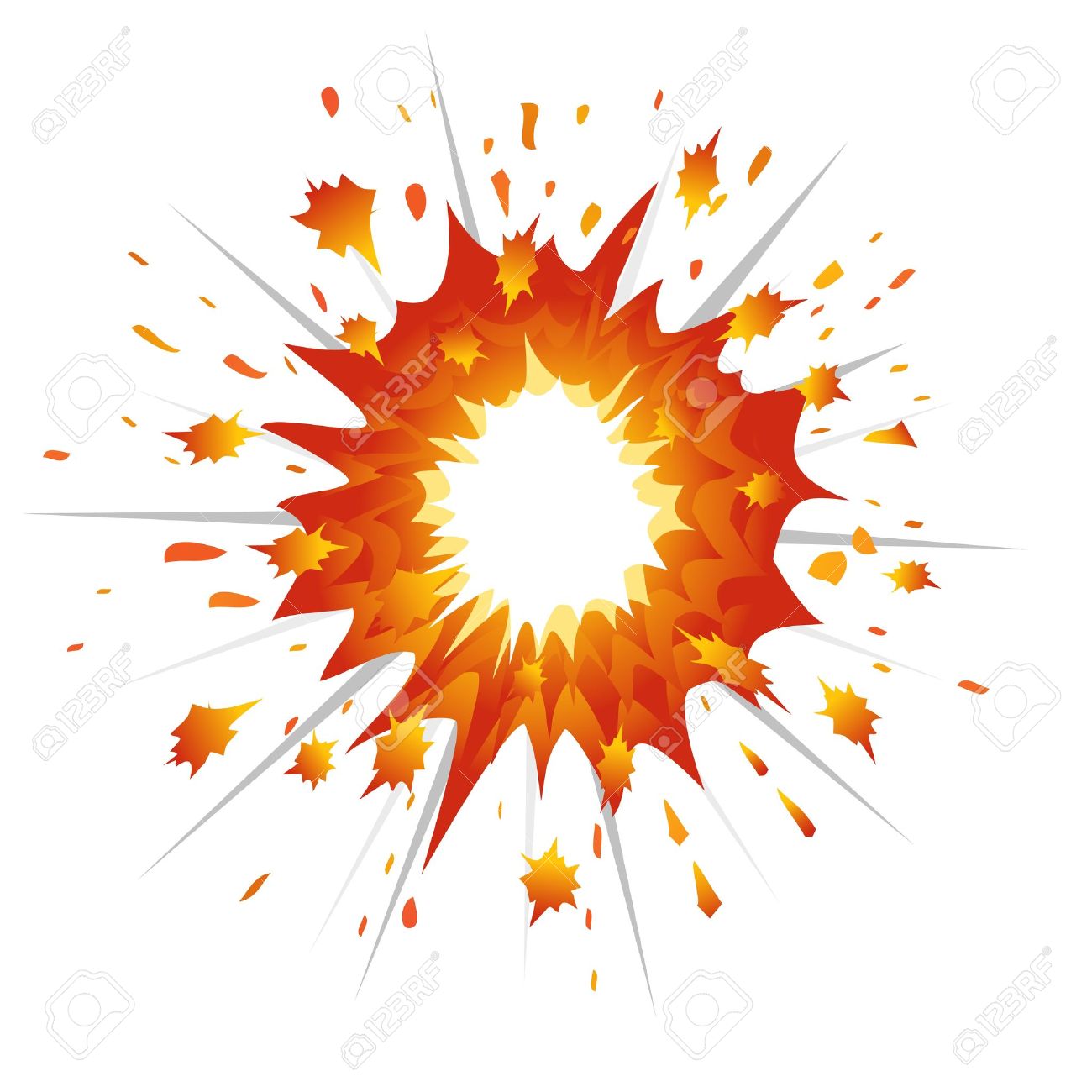 explosions clipart illustration pencil and color #14279