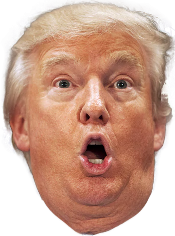 surprised face trump transparent clipart #7984