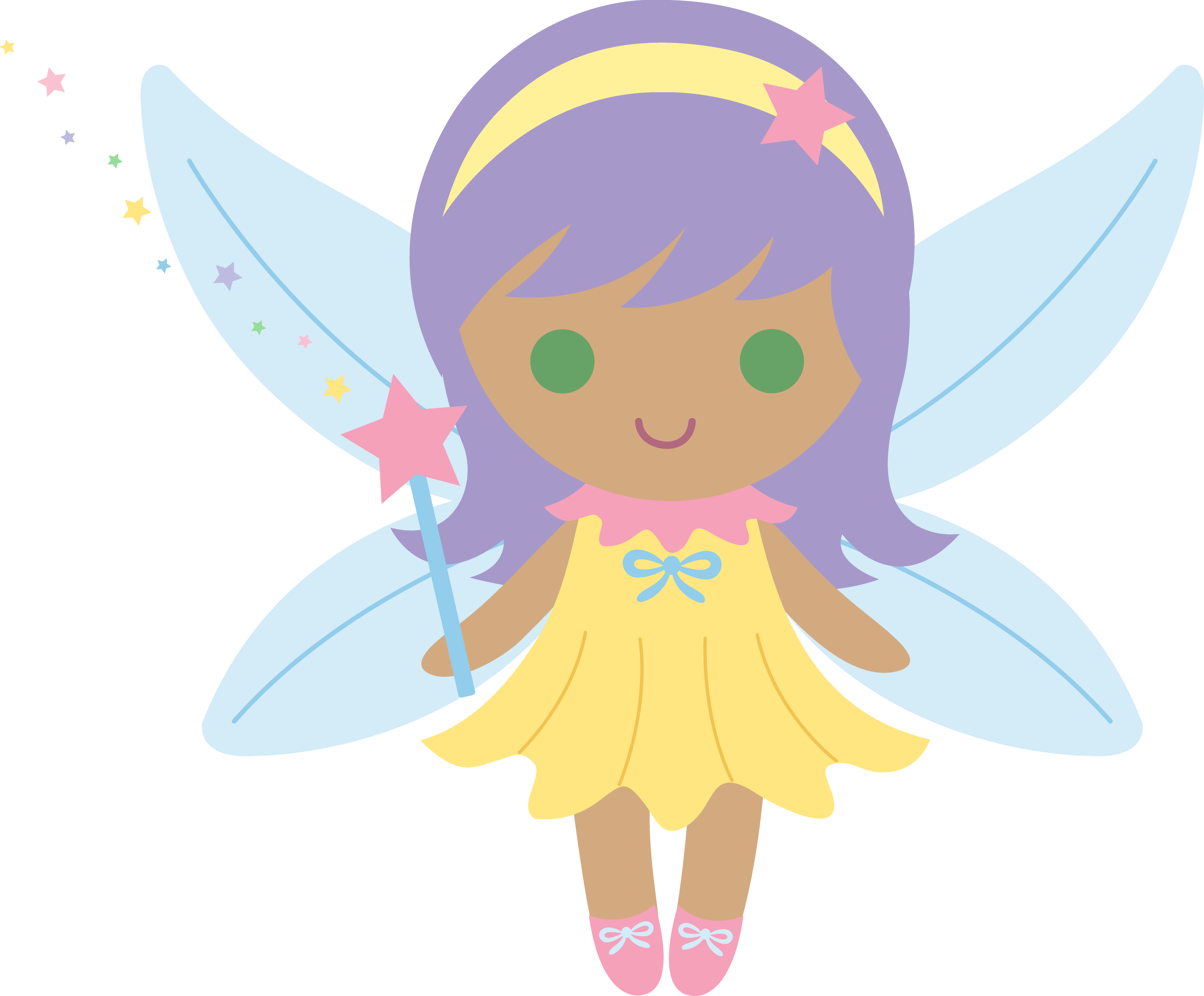 little fairy with purple hair clip art #28667