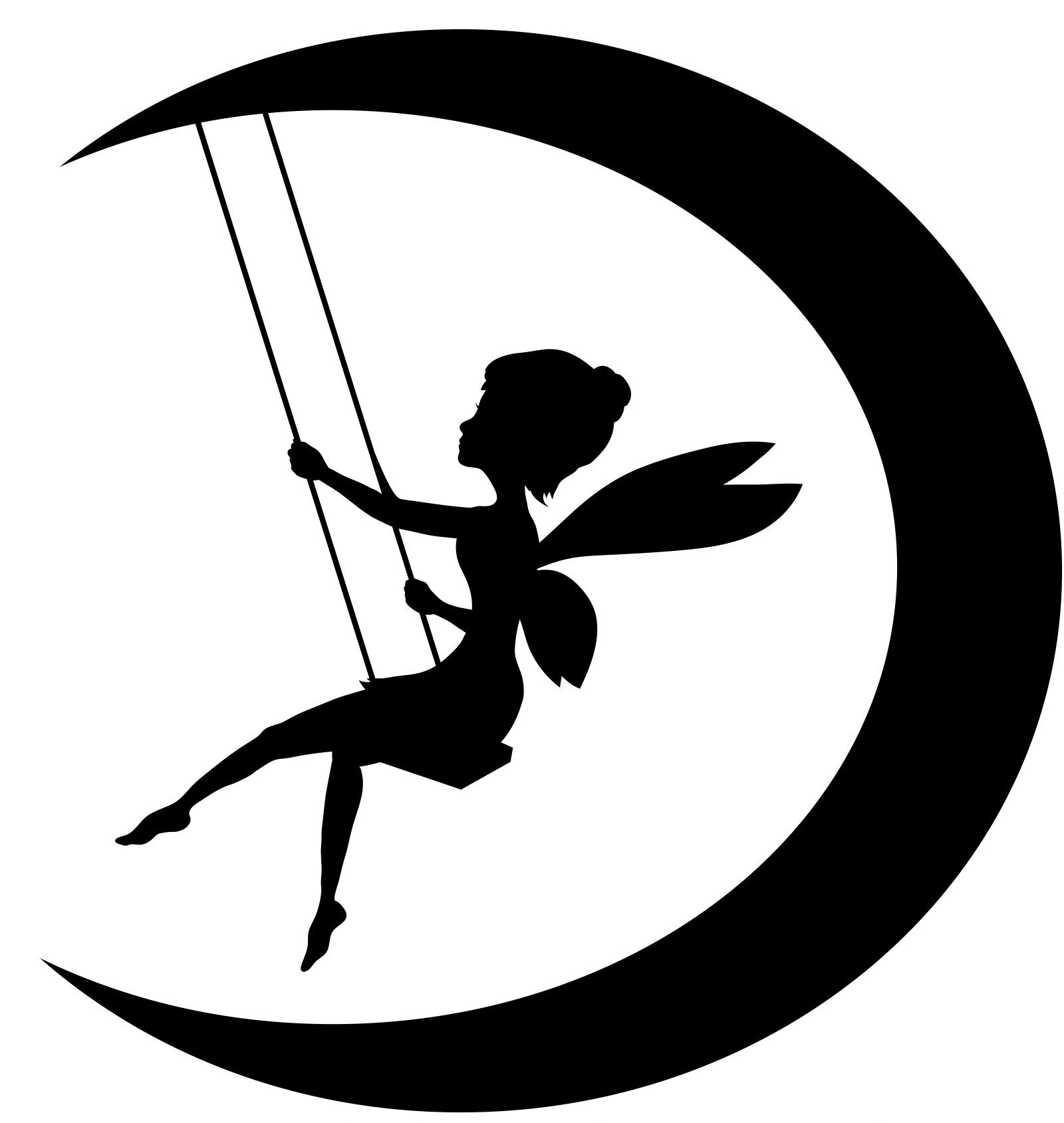 fairy clipart, viewing gallery for fairy moon silhouette clipart #31455