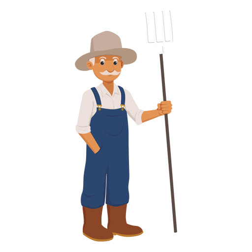 old farmer cartoon transparent png svg vector #34741