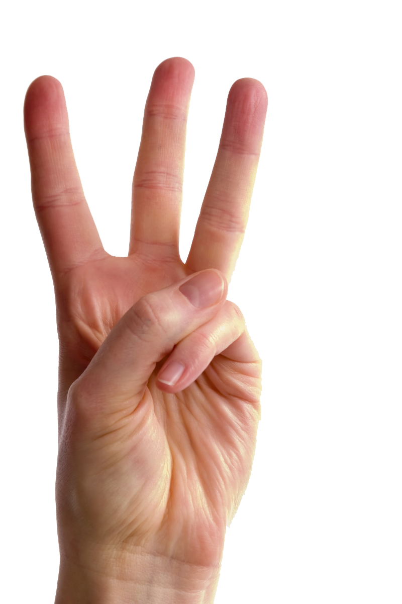 three fingers transparent images download #8648