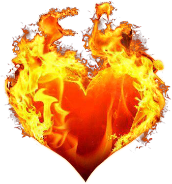 burning heart, flaming heart png #38687
